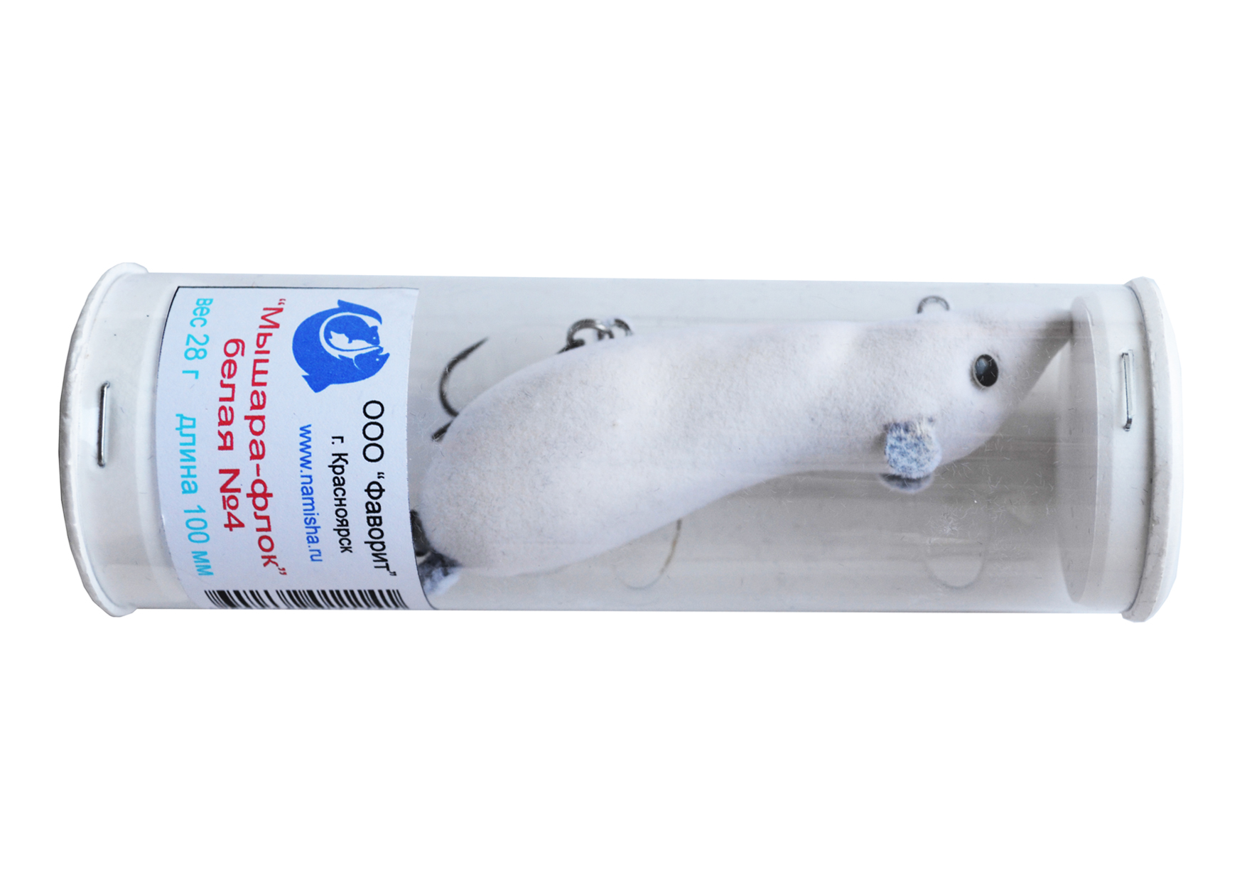 Мышь ФАВОРИТ Мышара-флок (№1, 70 мм, 10 г, белый)