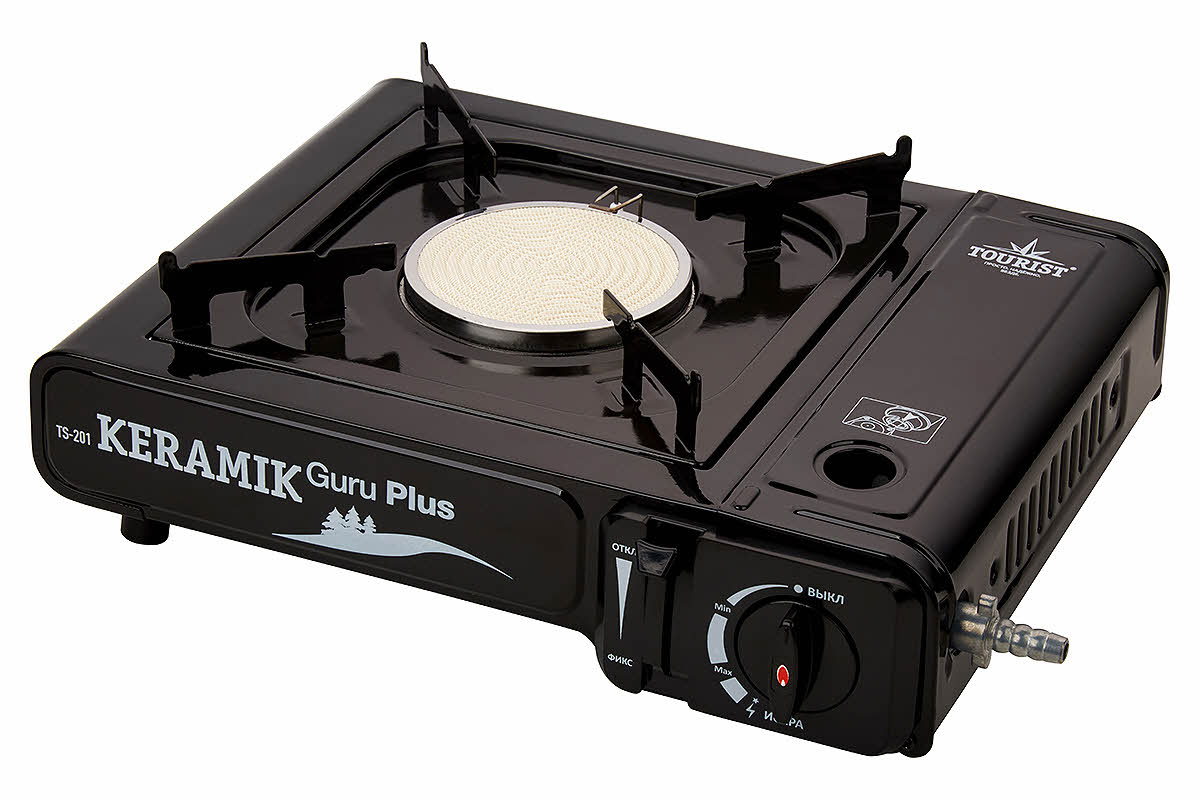 Плита настольная TOURIST Keramik Guru Plus TS-201 (керамика, переходник)