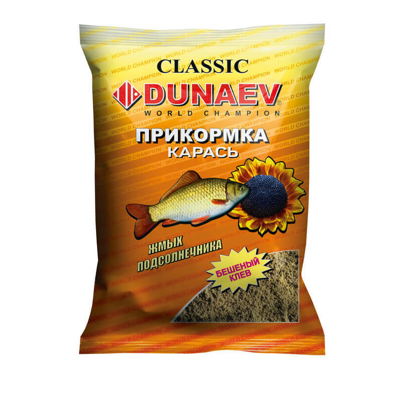 Прикормка DUNAEV Классика Карась Жмых подсолнечника (0.9 кг)