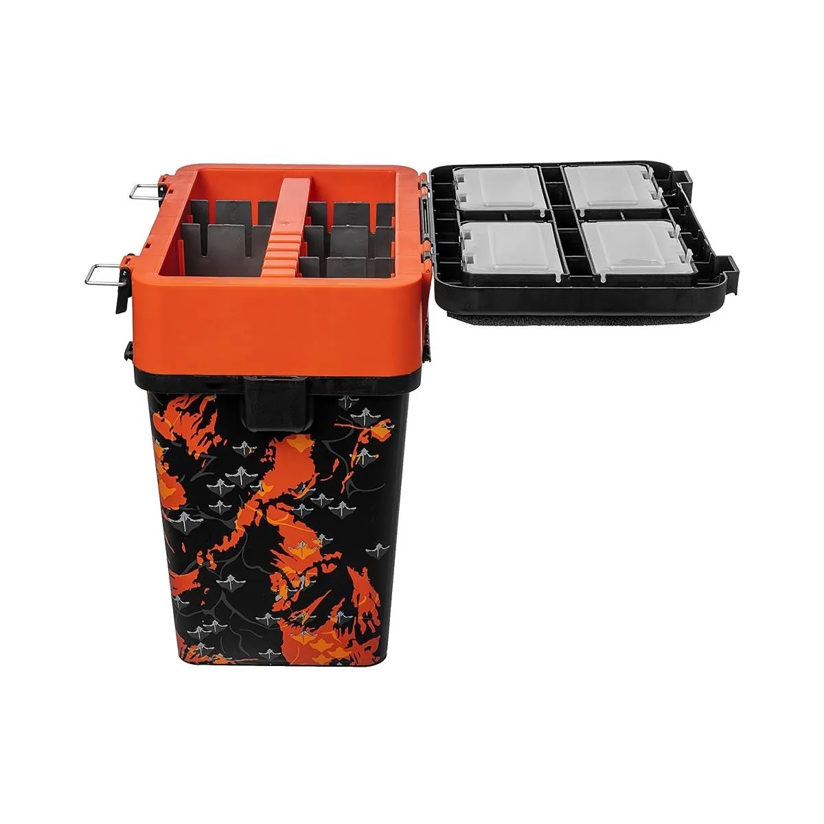 Ящик рыболовный зимний HELIOS Shark (2 секции) (оранжевый)