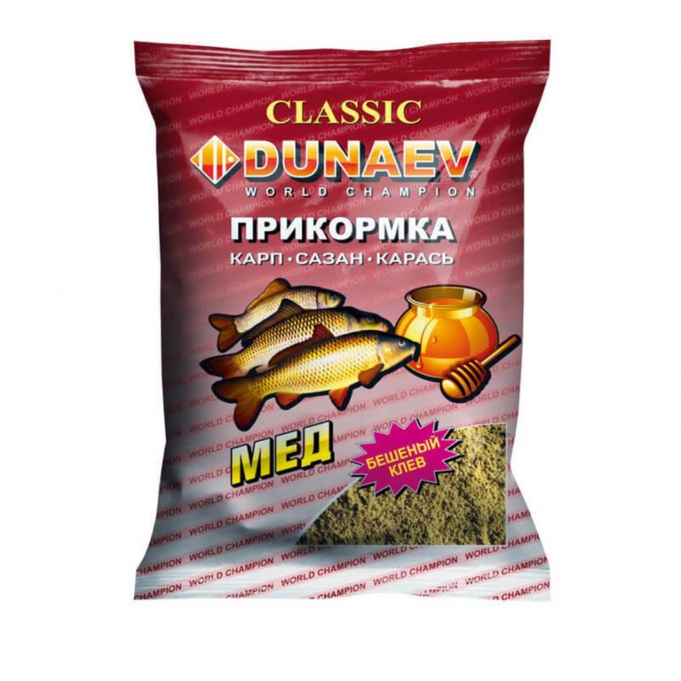 Прикормка DUNAEV Классика Карп Мёд (0.9 кг)