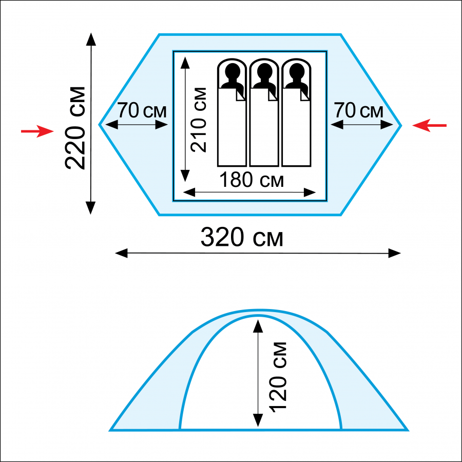 Палатка TRAMP Scout 3 (V2)