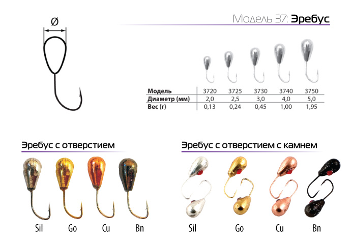 Мормышка W SPIDER Эребус с отверстием (2 мм, 0.13 г, Bn)