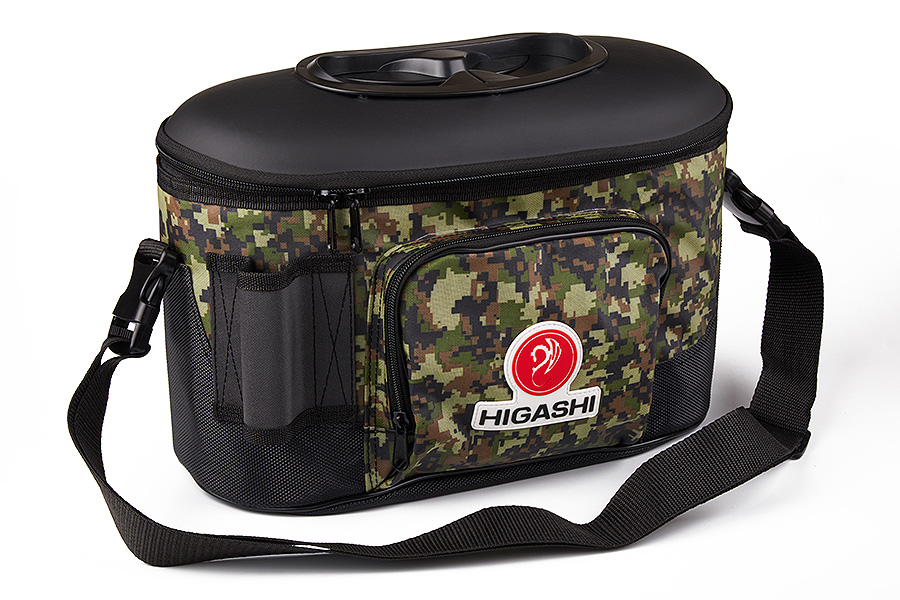 Кан рыболовный HIGASHI Live bait box 7.5L (Green Digital Camo)