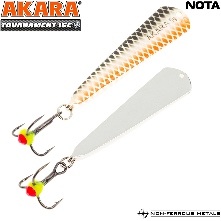 Блесна зимняя AKARA Tournament Ice Nota (4.5 см, 5 г, 21/Sil)