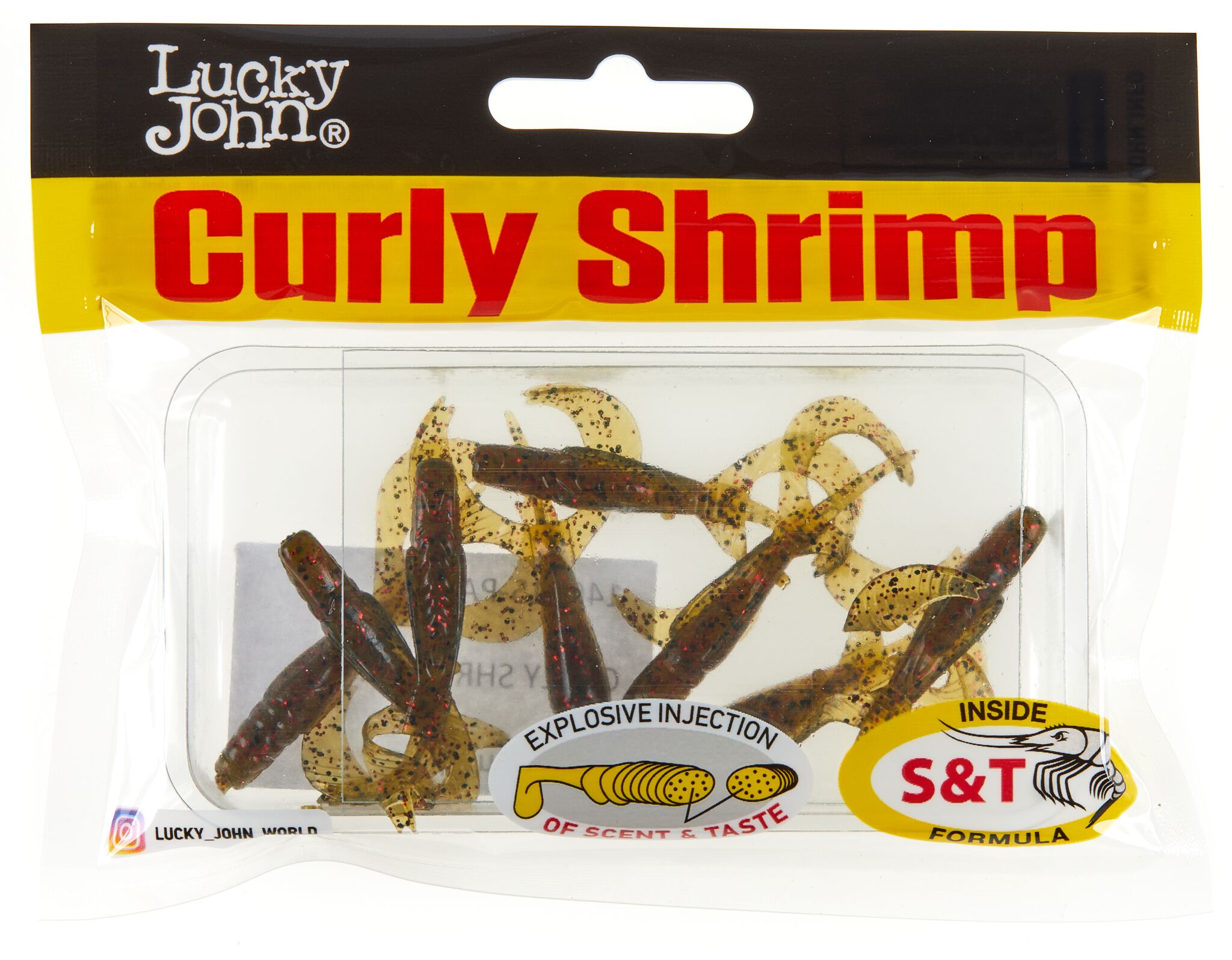 Мягкая приманка LUCKY JOHN Curly Shrimp (2"/5 см, PA03, 10 шт)