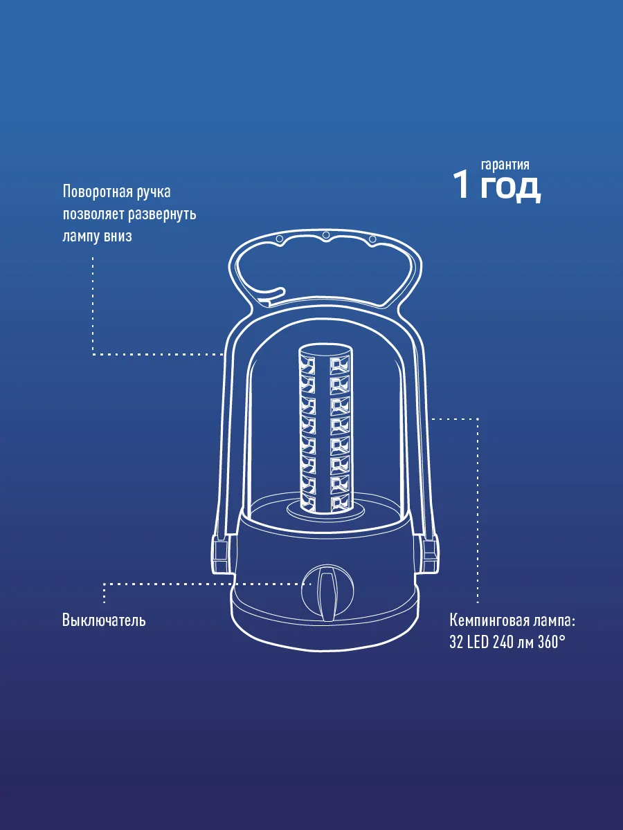 Фонарь кемпинговый аккумуляторный КОСМОС 6010LED