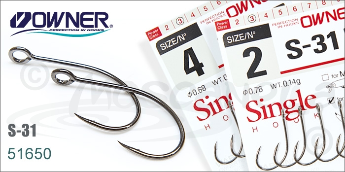 Крючок OWNER S-31 51650 BC (№1, 4 шт)