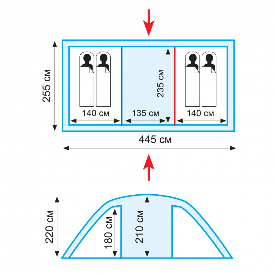 Палатка кемпинговая TRAMP Eagle 4 (V2)