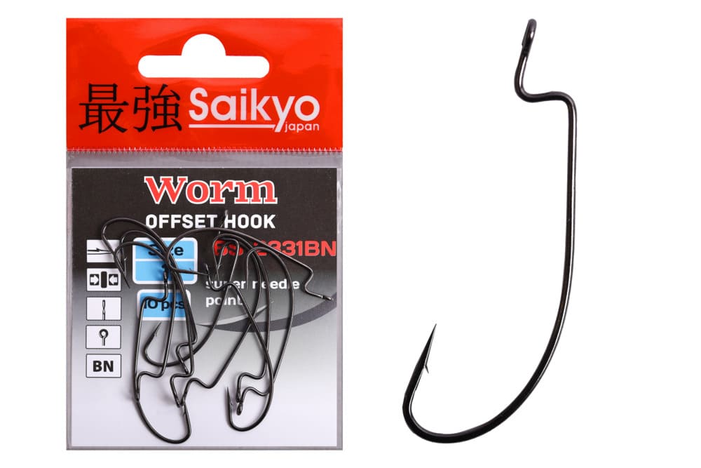Крючок офсетный SAIKYO BS-2331 Worm