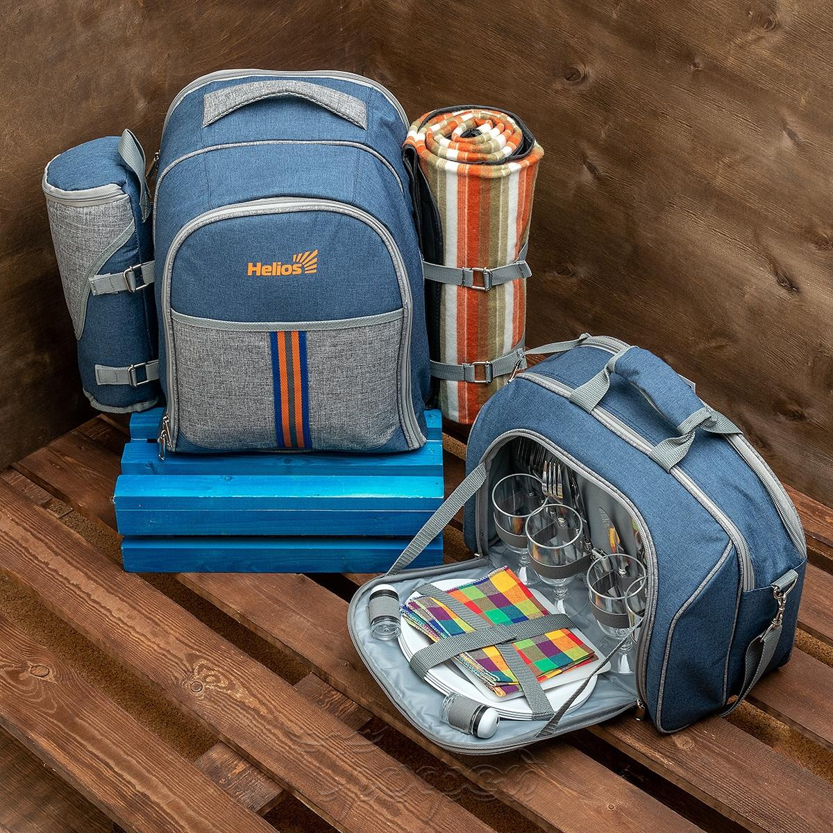 Набор д/пикника HELIOS HS-425S-(4)BG