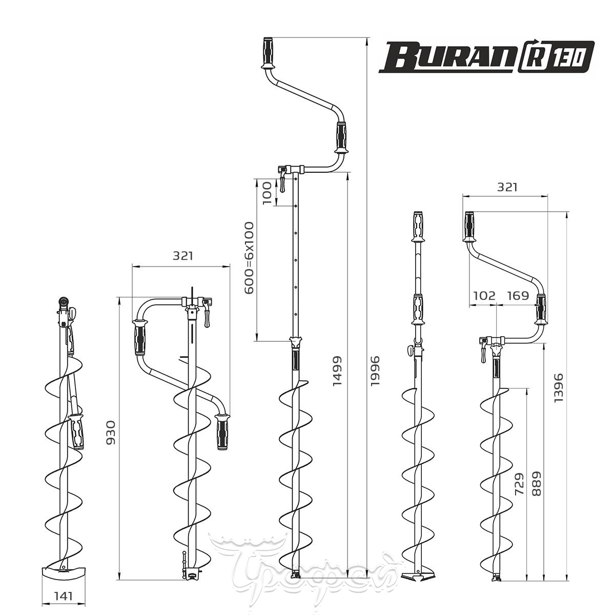 Ледобур ТОНАР BURAN 130R