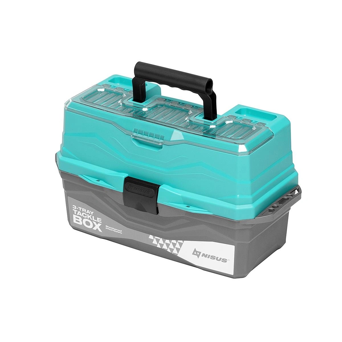 Ящик рыболовный NISUS Tackle Box (3 полки) (бирюзовый)