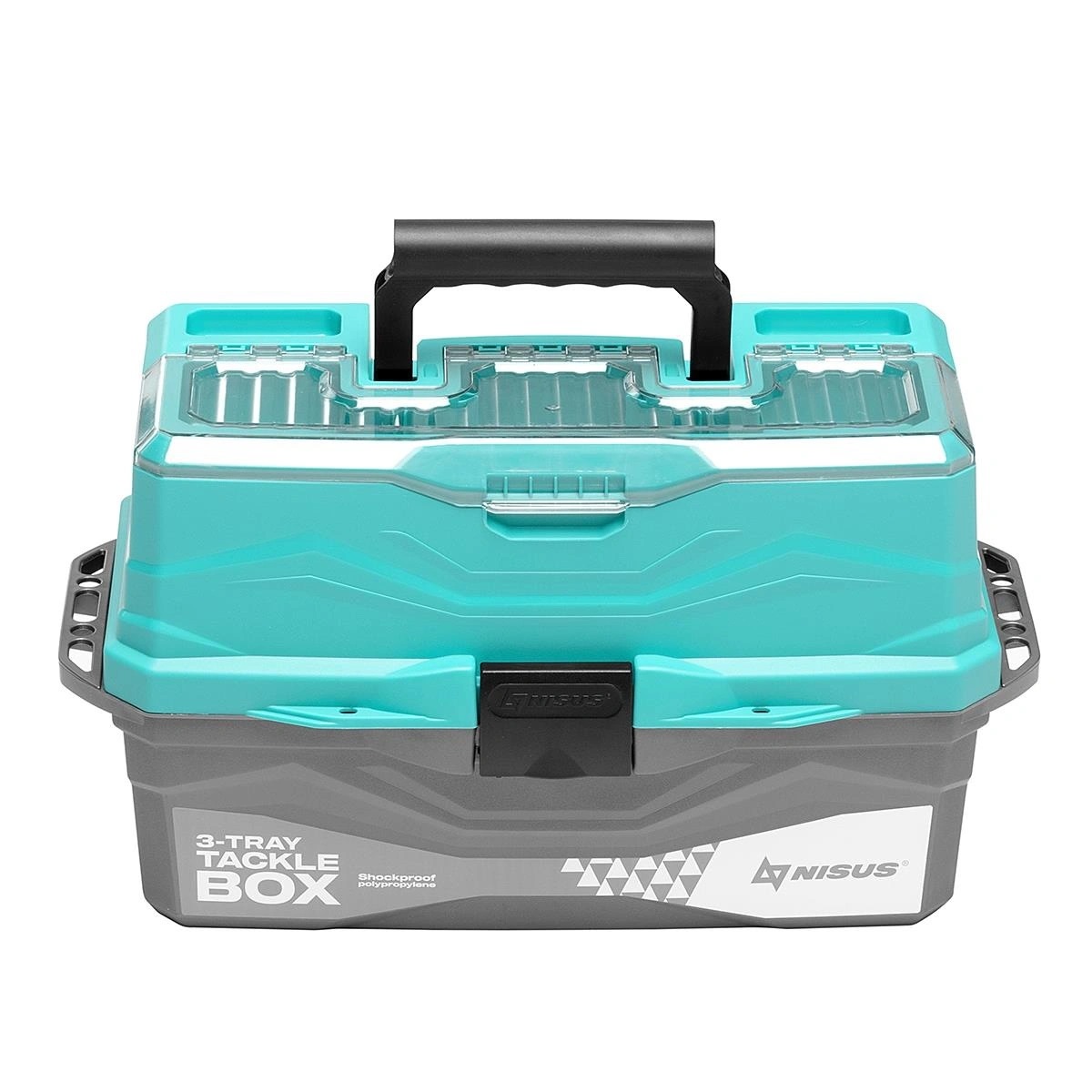 Ящик рыболовный NISUS Tackle Box (3 полки) (бирюзовый)
