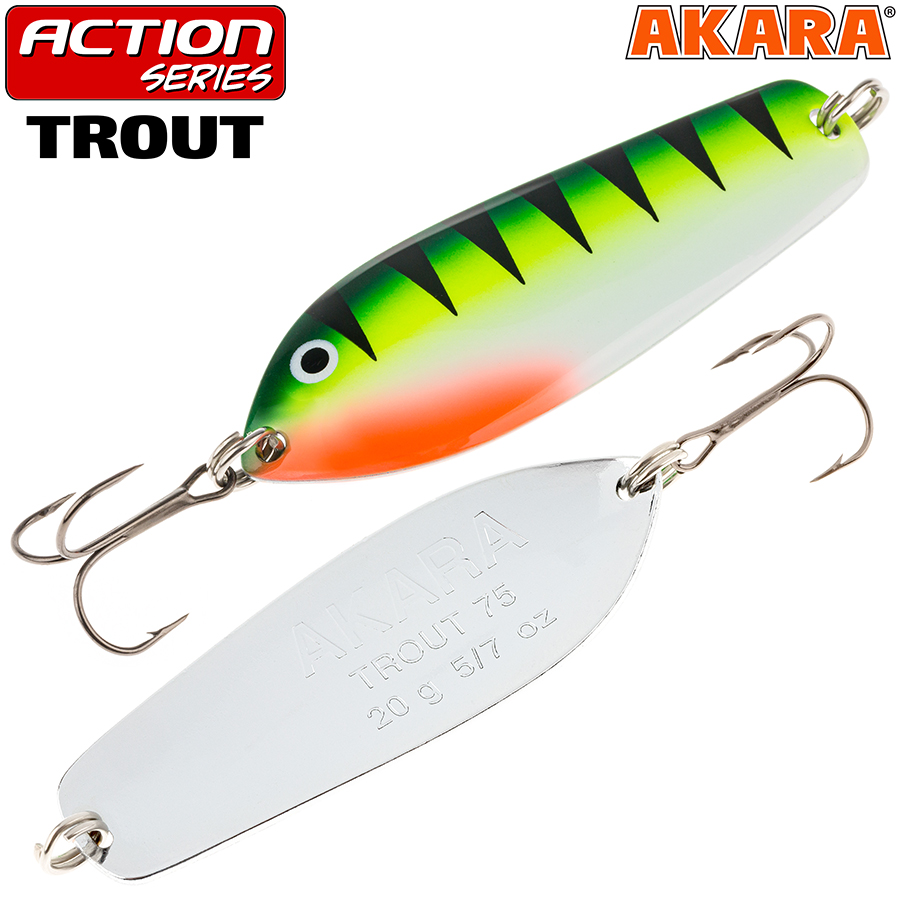Блесна AKARA Action Series Trout (75 мм, 20 г, 18-Sil)