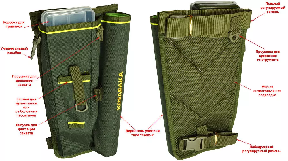 Сумка рыболовная набедренная KOSADAKA M10