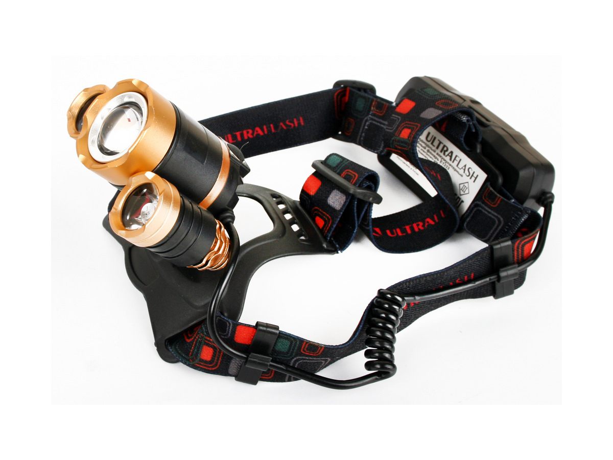 Фонарь налобный аккумуляторный ULTRAFLASH E1333