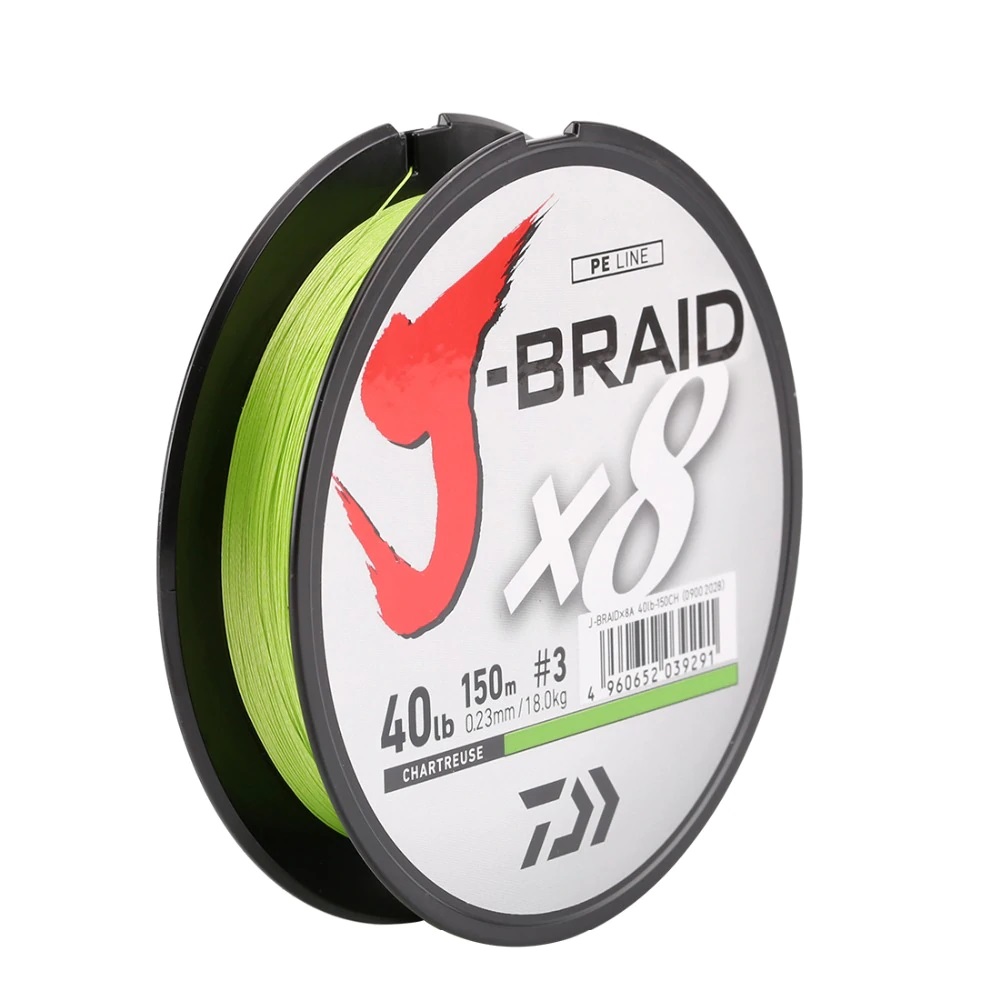 Плетёный шнур DAIWA J-Braid X8 (150 м, 0.06 мм (4.0 кг), Chartreuse)