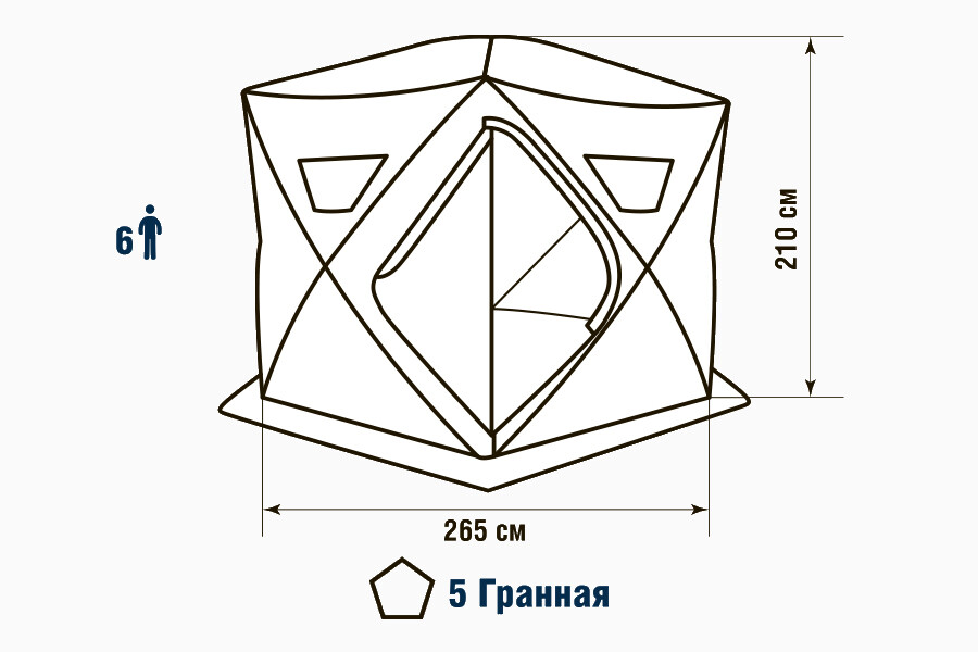 Палатка зимняя HIGASHI Penta PRO (камуфляж зимний)