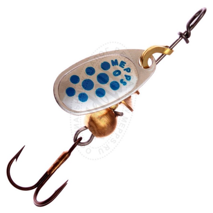 Блесна MEPPS Comet Decoree (№0 (2 г), AG POINTS BLEUS (серебро/синие точки))