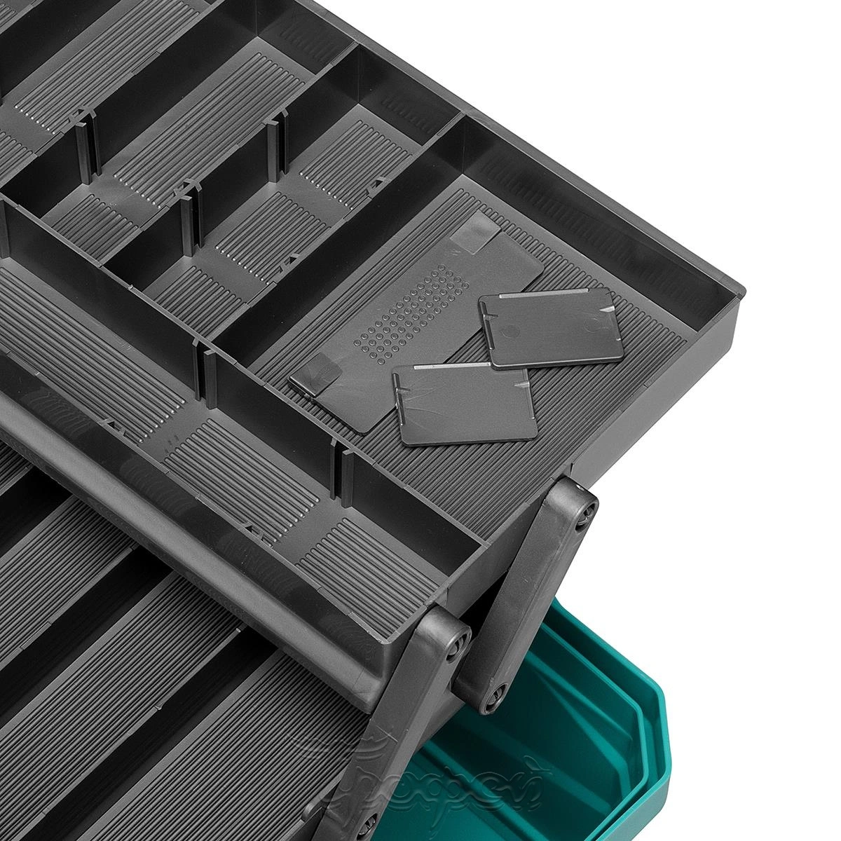 Ящик рыболовный NISUS Tackle Box (3 полки) (бирюзовый)