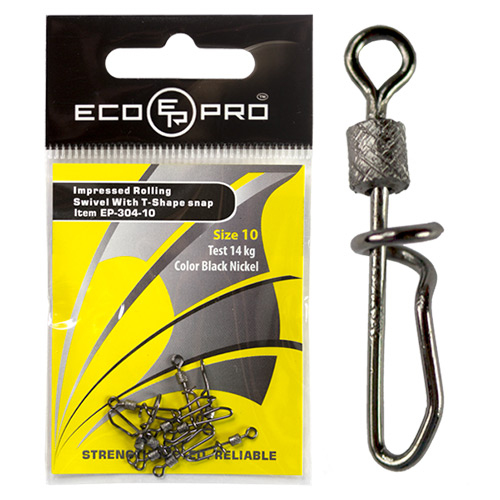 Карабин с вертлюгом ECOPRO EP-304 (№10, 14 кг, 10 шт)