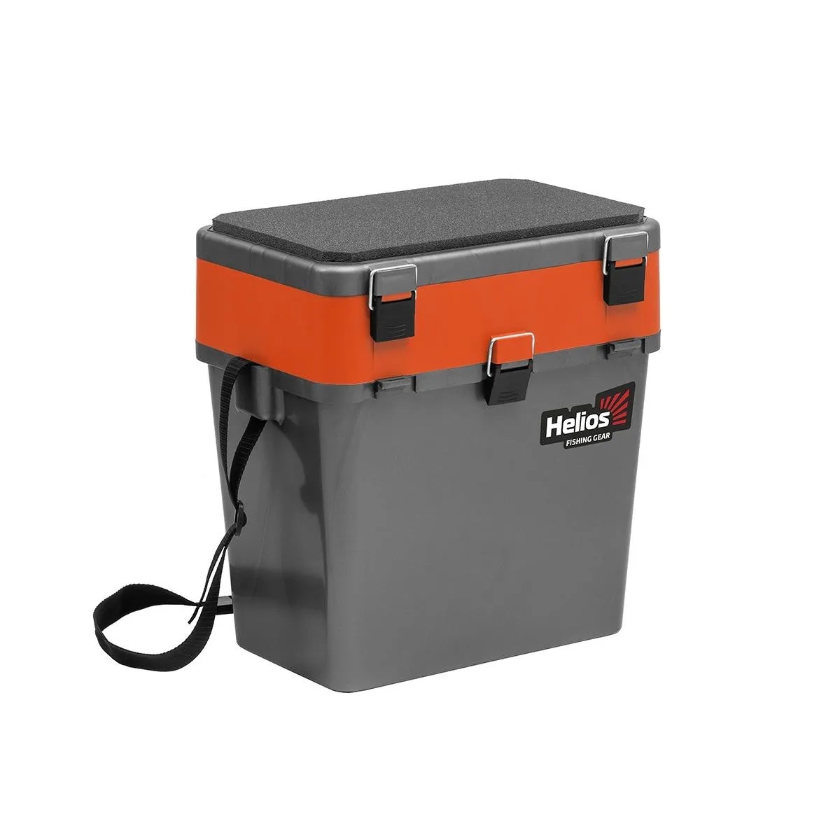 Ящик рыболовный зимний HELIOS 19 л (2 секции) (серый/оранжевый)