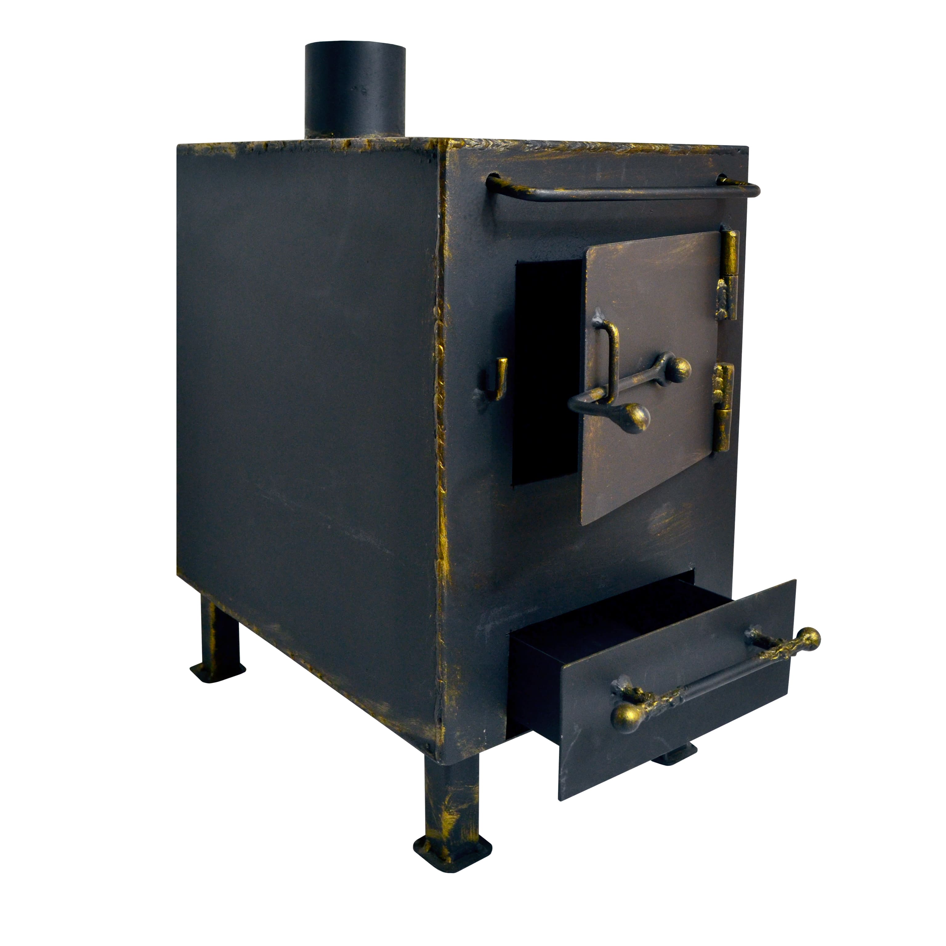 Печка походная 36 х 36 х 25 (сталь 3 мм)