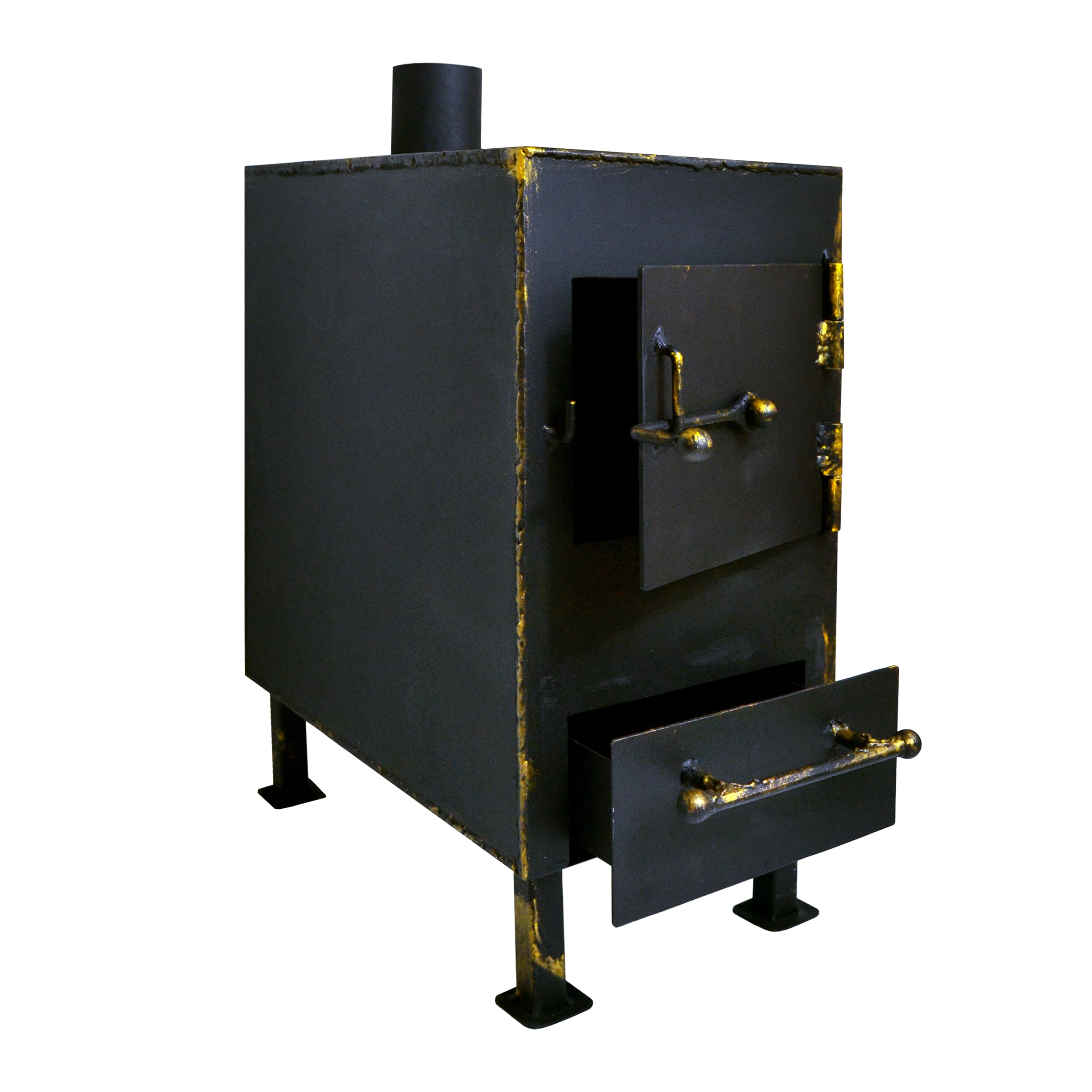 Печка походная 35 х 35 х 20 (сталь 3 мм)
