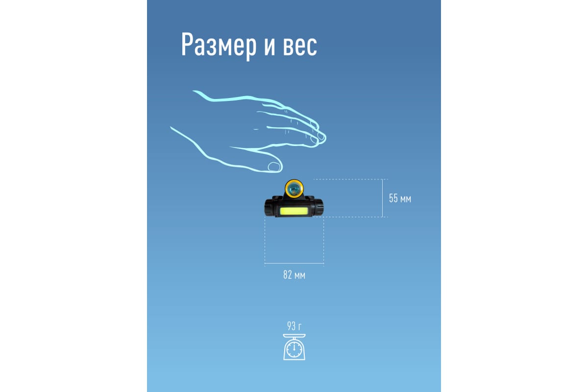 Фонарь налобный КОСМОС H103WLith