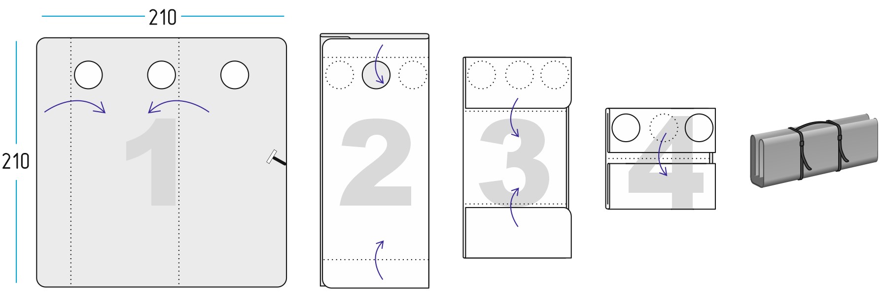 Дно гидро-термоизоляционное ЛОТОС Куб 3 (с отверстиями под лунки)