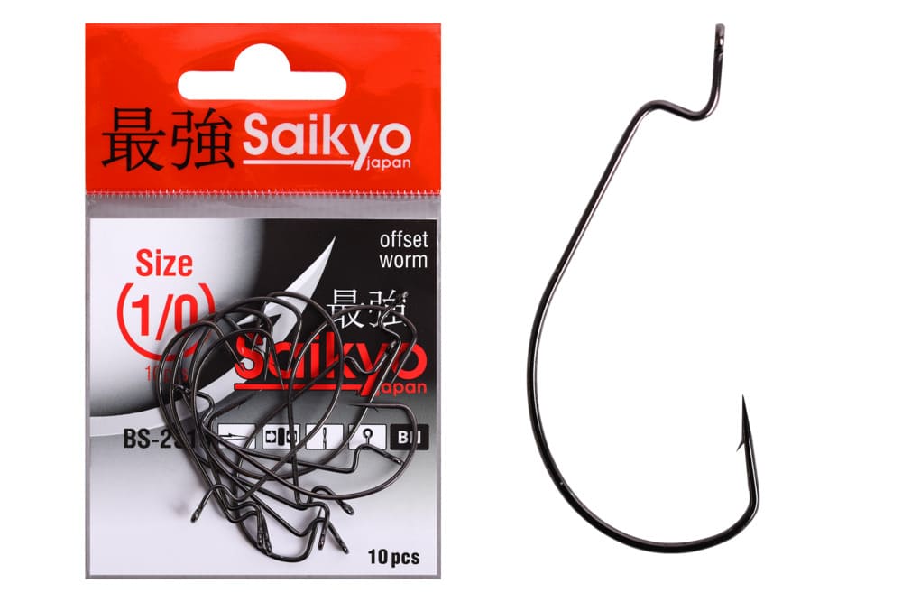 Крючок офсетный SAIKYO BS-2315 Offset Wide Range Worm