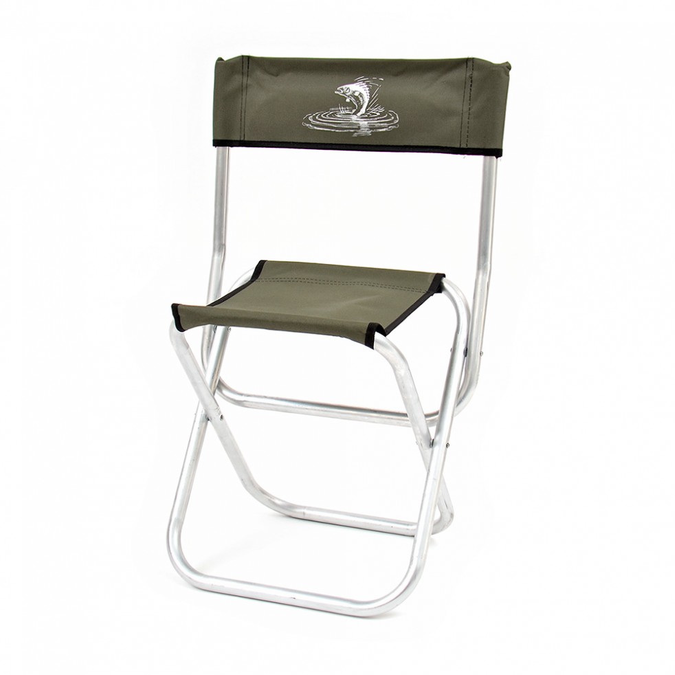 Стул складной со спинкой КЕДР MAX средний ASM-02 (алюминий)