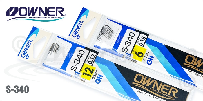 Крючок на поводке OWNER S-340 ( №10, 0.14 мм, 9 шт)