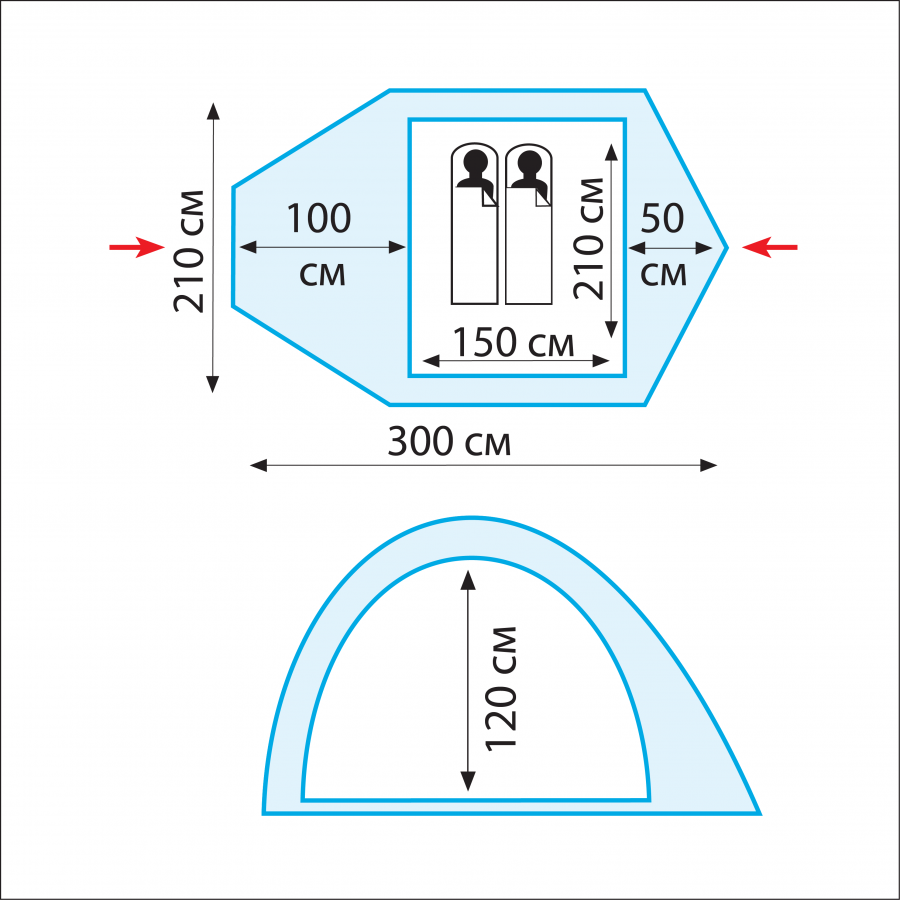 Палатка TRAMP Lair 2 (V2)