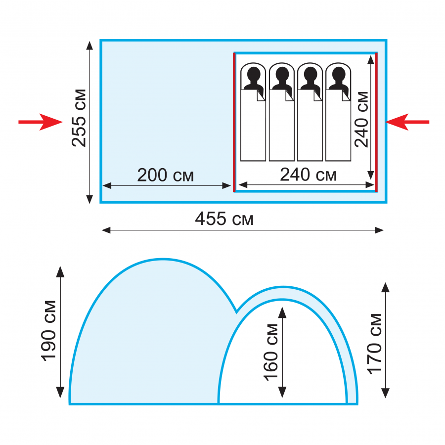 Палатка кемпинговая TRAMP Sphinx 4 (V2)