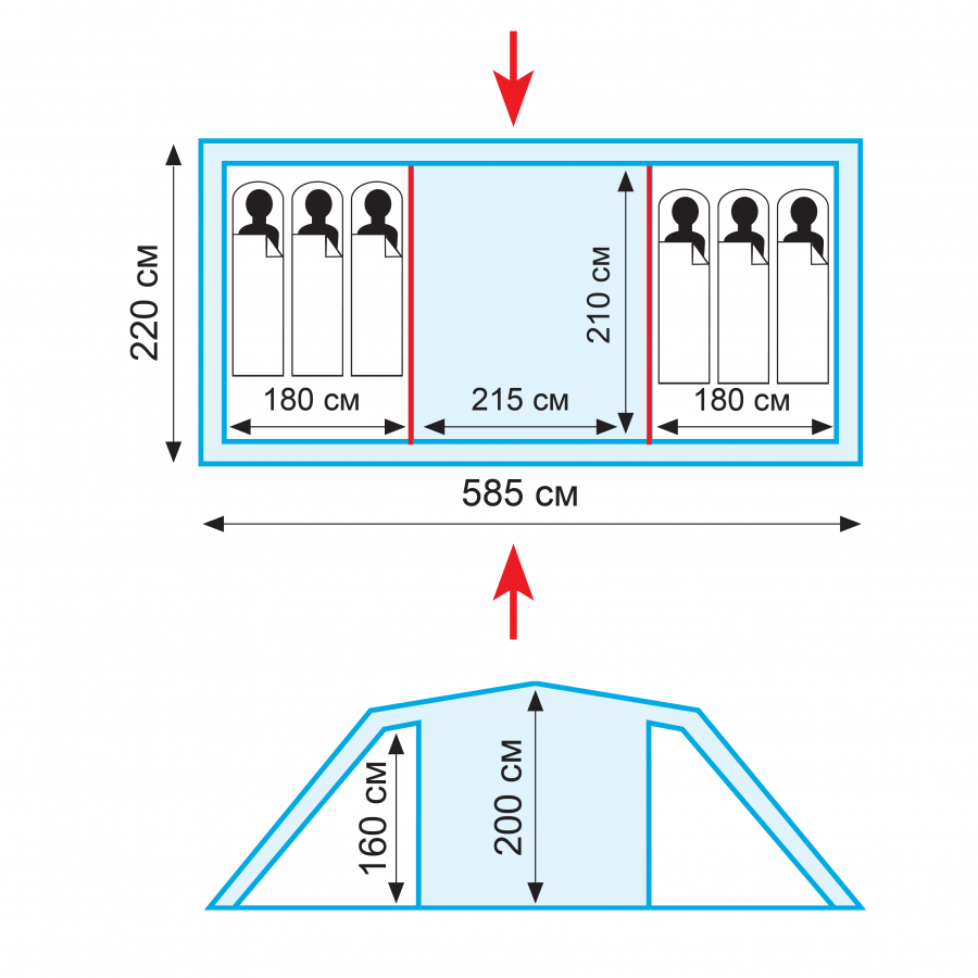 Палатка кемпинговая TRAMP Brest 6 (V2)