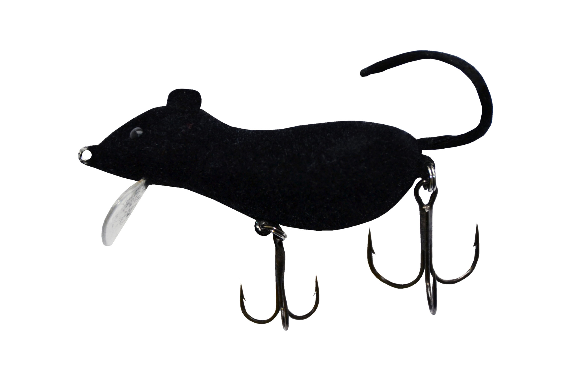 Мышь ФАВОРИТ Голавлевая-флок  (№1, 53 мм, 6 г, чёрный)