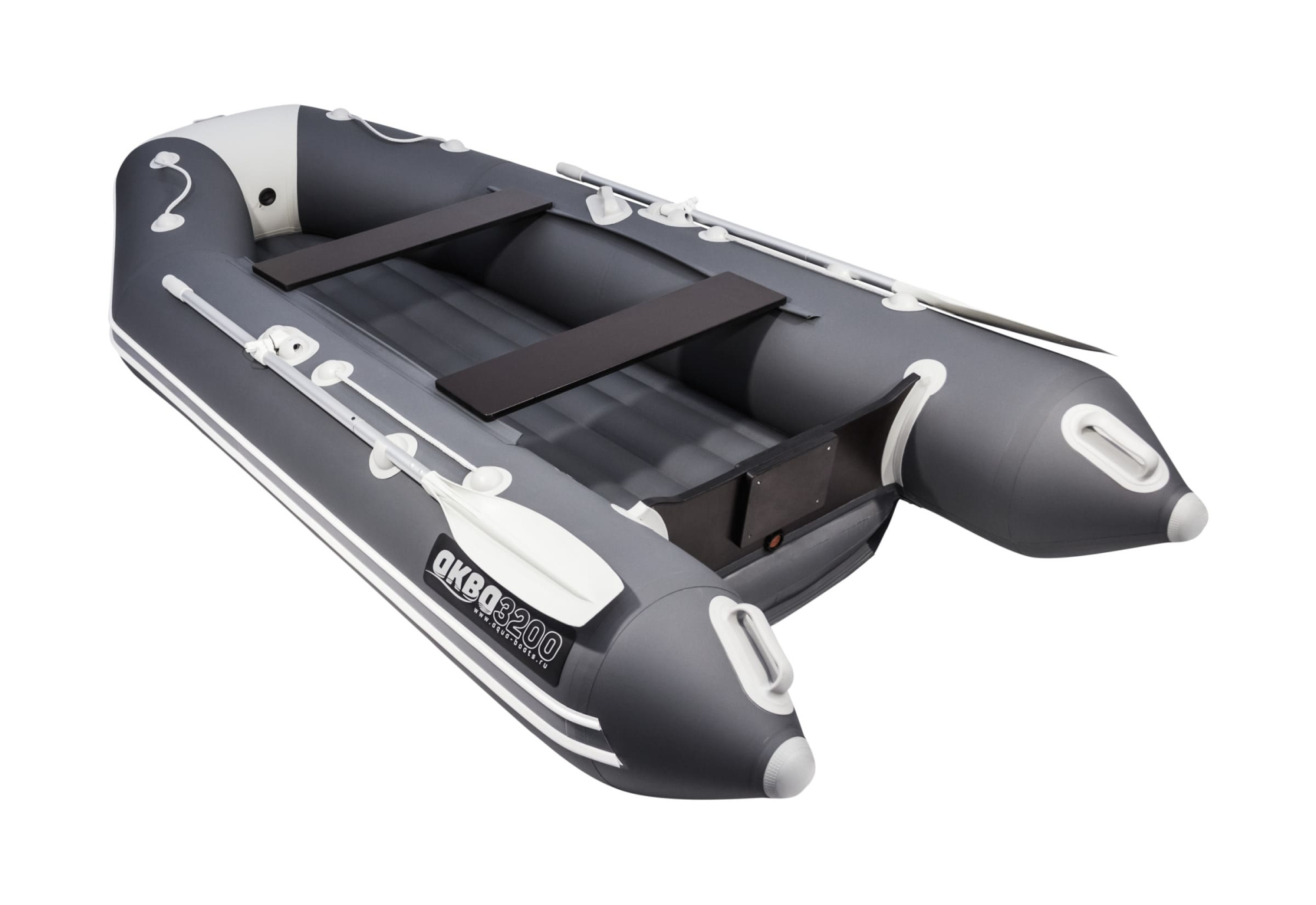 Лодка МЛ Аква 3200 НДНД (графит/светло-серый)