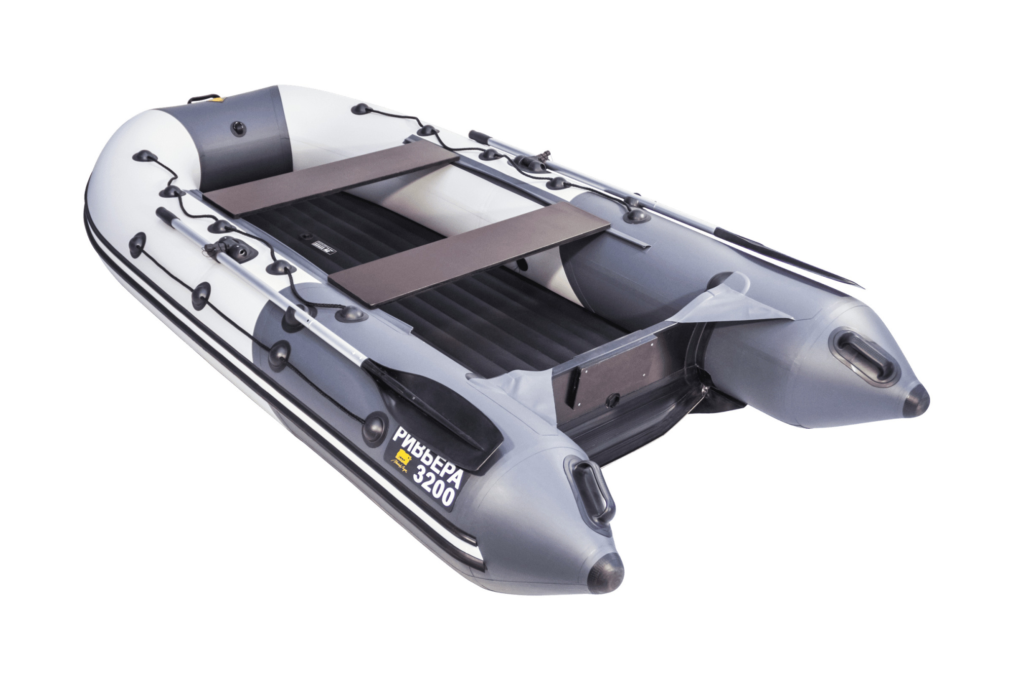 Лодка МЛ Ривьера 3200 НДНД Гидролыжа (графит/светло-серый)