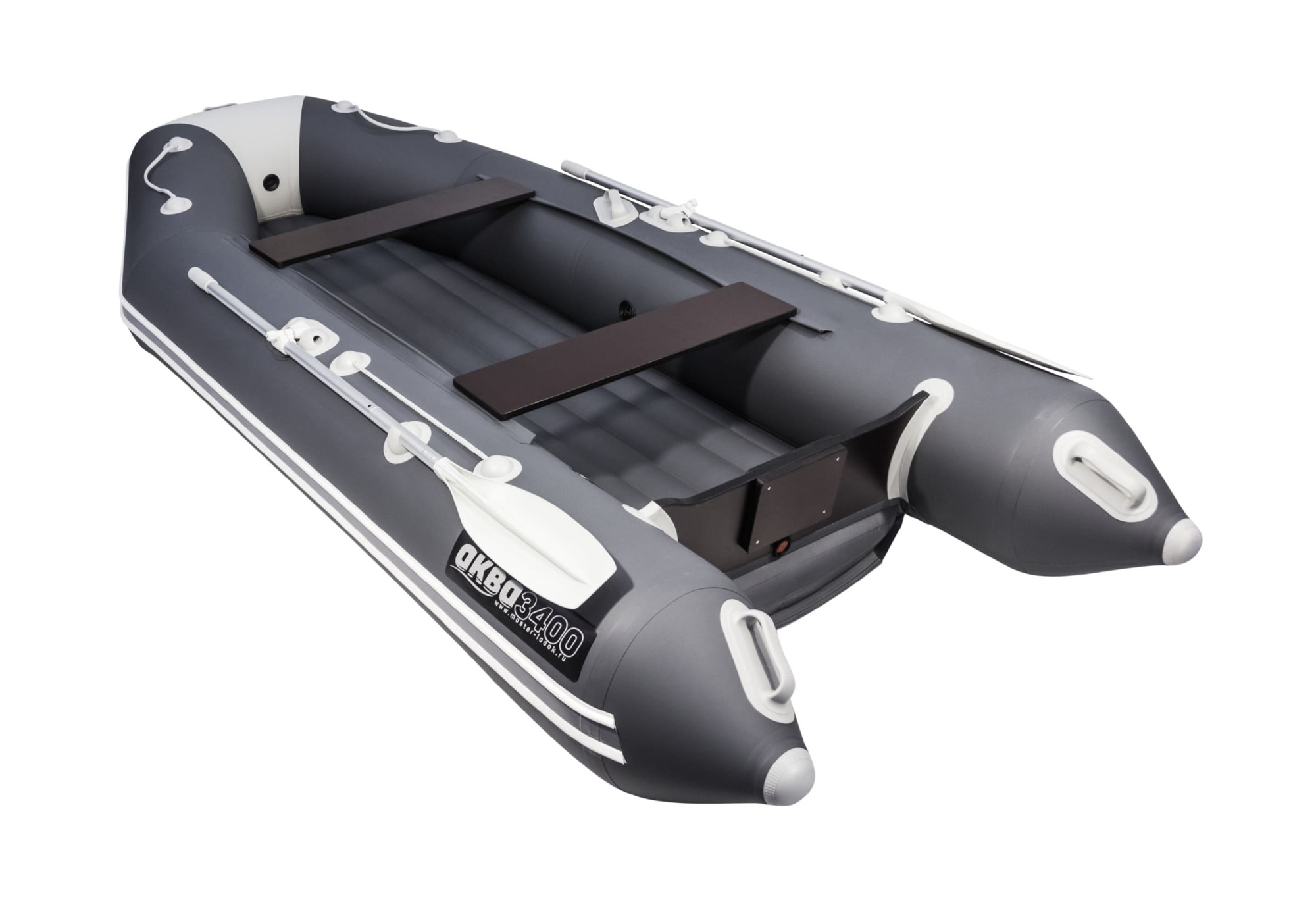 Лодка МЛ Аква 3400 НДНД (графит/светло-серый)