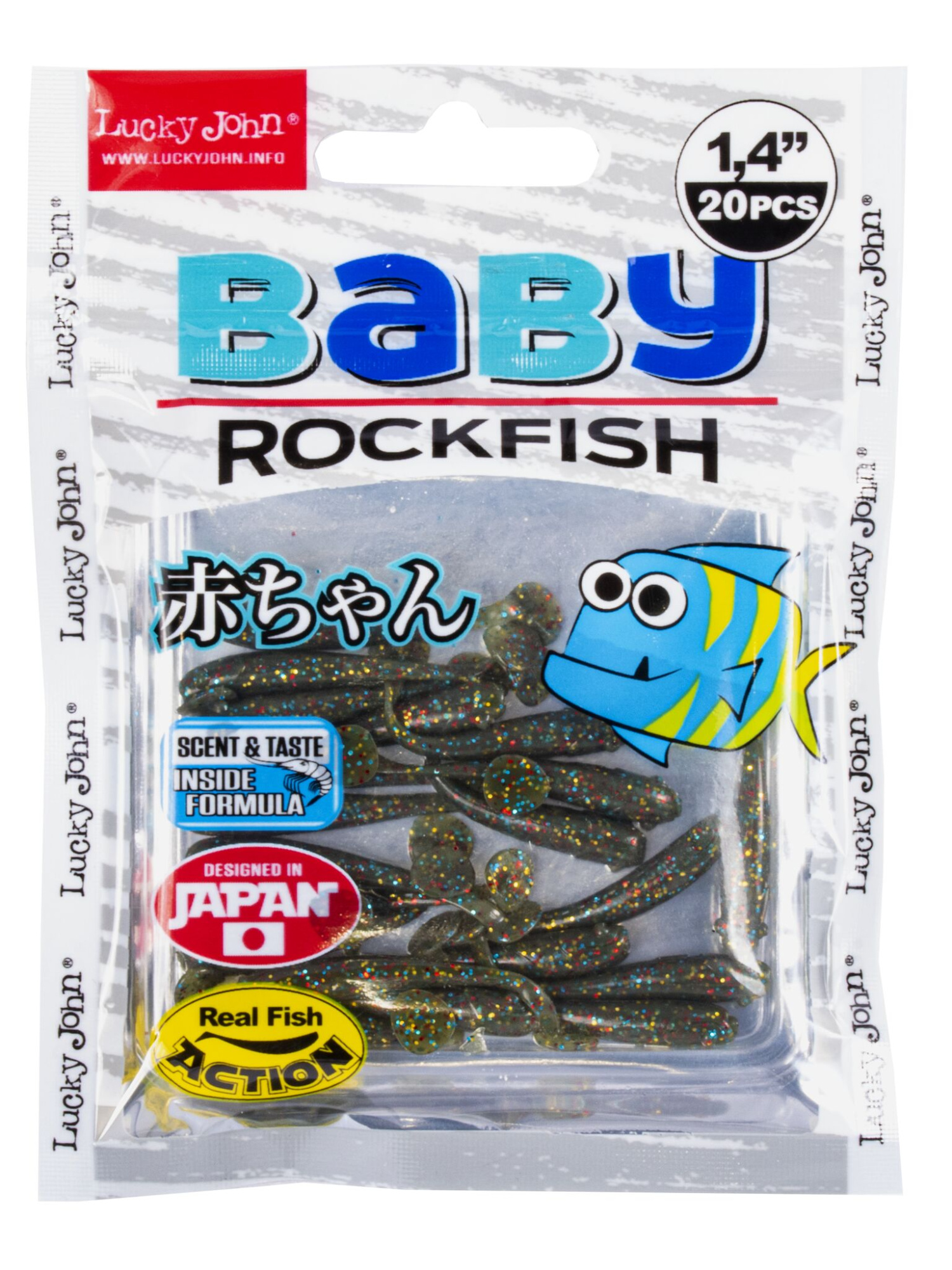 Мягкая приманка LUCKY JOHN Baby Rockfish (1.4"/3.5 см, F08, 20 шт)