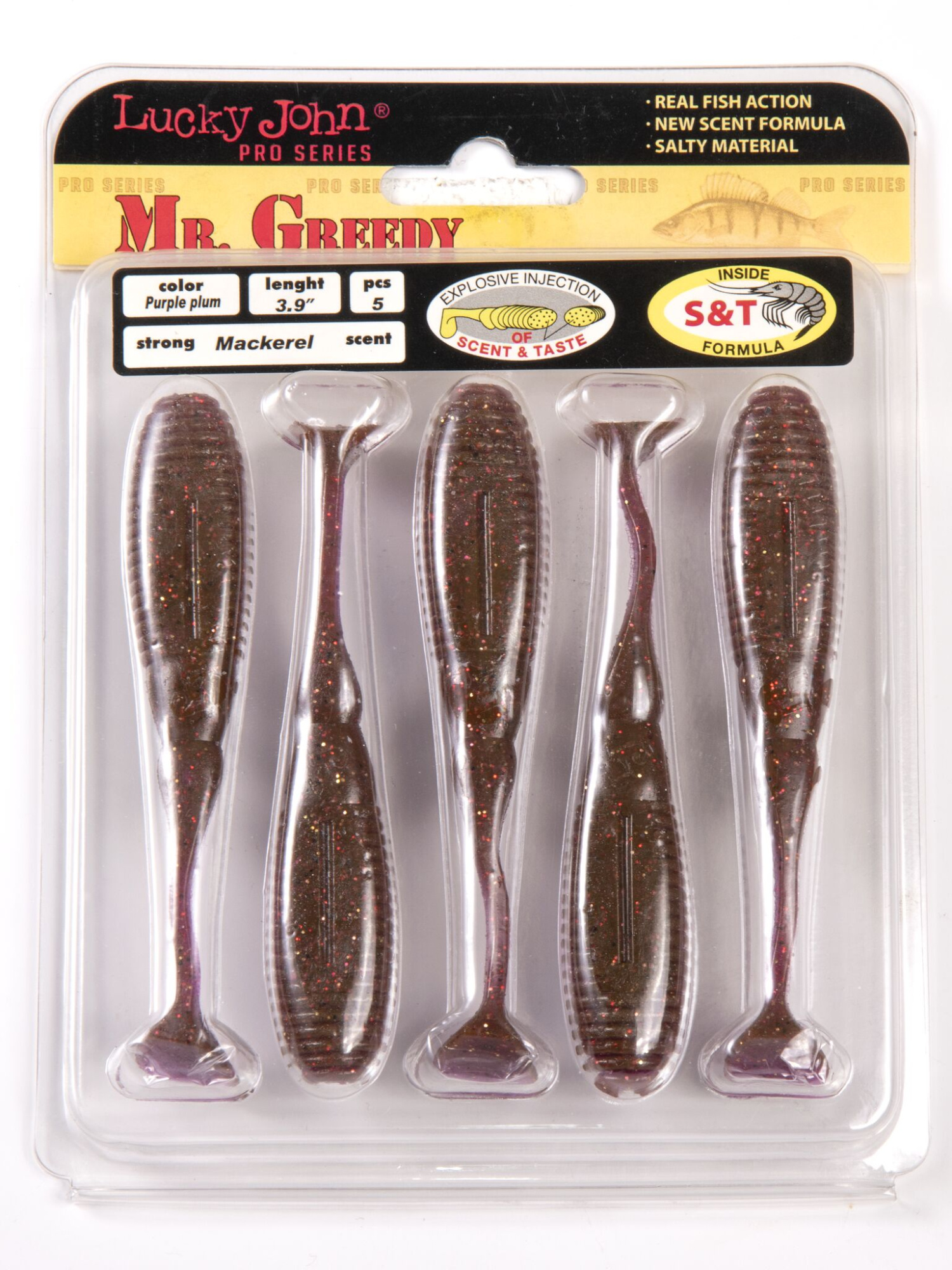 Мягкая приманка LUCKY JOHN Mister Greedy (3.9"/10 см, 5 шт, S13)