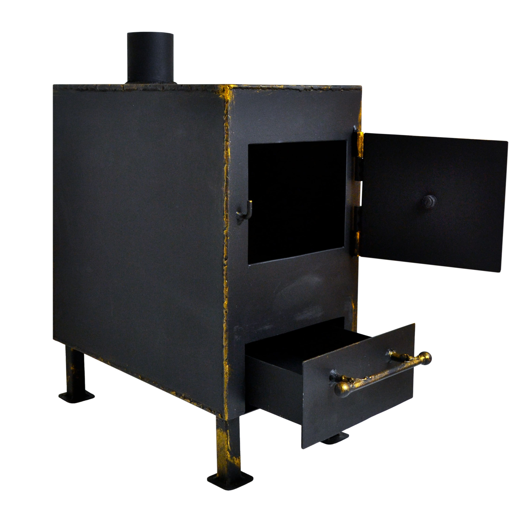 Печка походная 35 х 35 х 20 (сталь 3 мм)