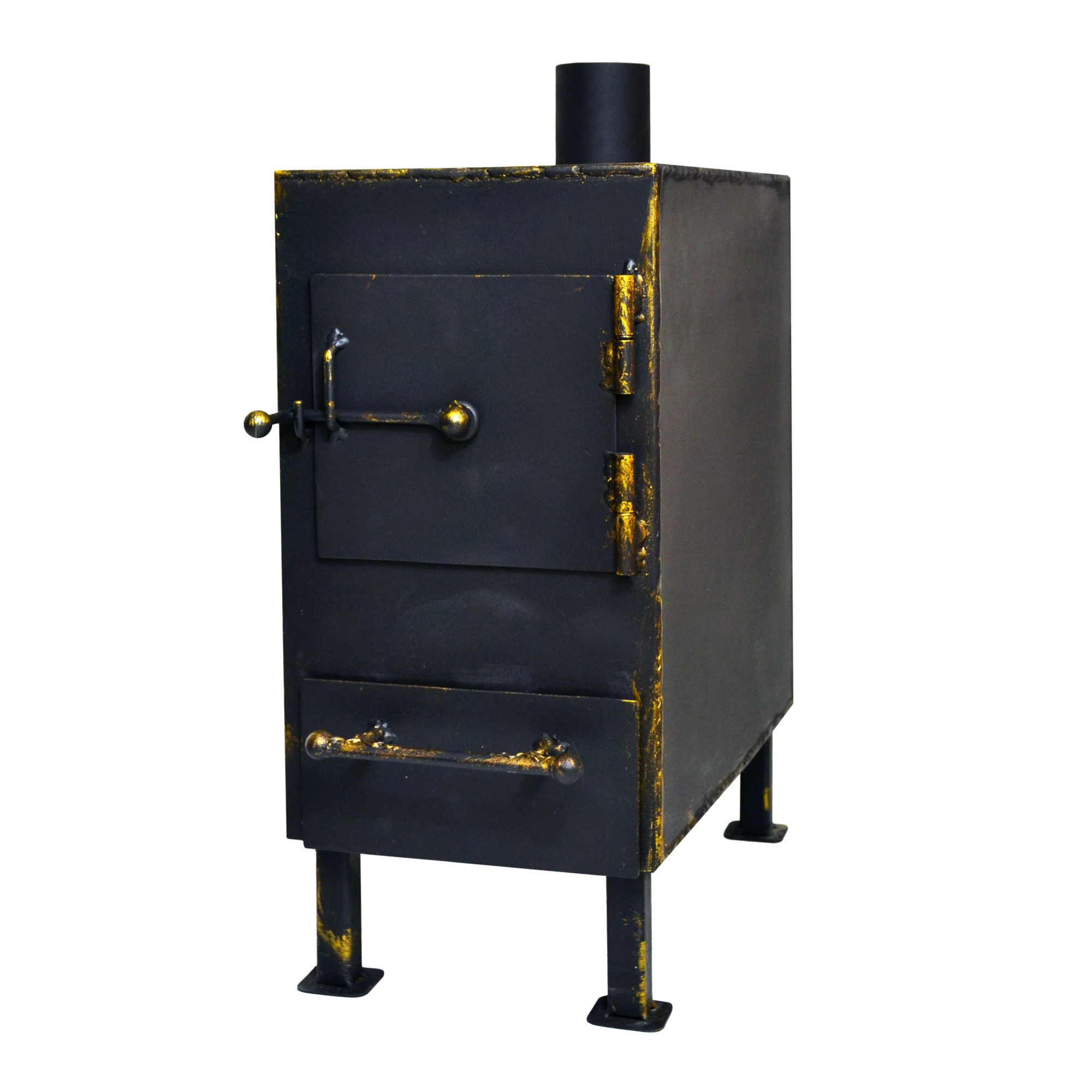 Печка походная 35 х 35 х 20 (сталь 3 мм)