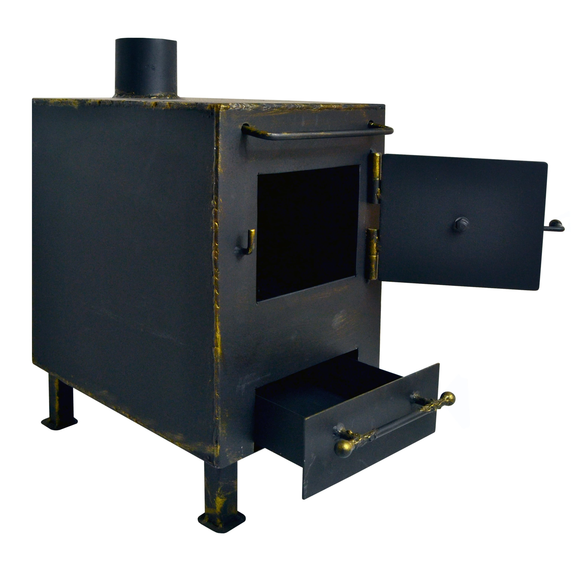 Печка походная 36 х 36 х 25 (сталь 3 мм)